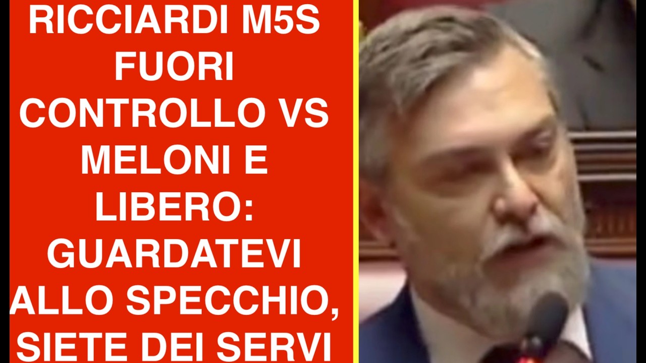 RICCIARDI M5S FUORI CONTROLLO VS MELONI E LIBERO: GUARDATEVI ALLO SPECCHIO, SIETE DEI SERVI
