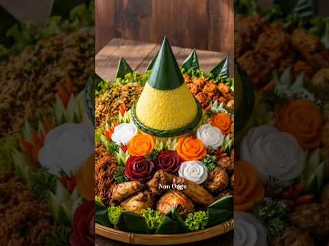 menata garnish disamping tumpeng, #garnish #garnishing #shortvideo #aivideo