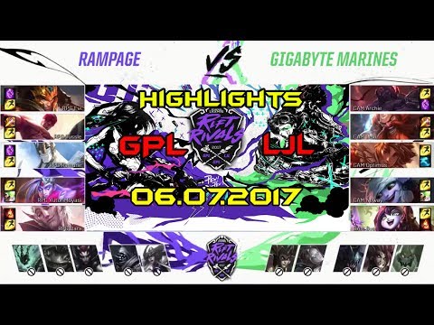 GAM Noway (Tristana) vs Rampage YutoriMoyasi (Varus) Highlights | Rift Rivals 2017 Final GPL vs LJL