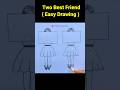 Two Best Friend Love Happy Friendship Day Drawing Shorts