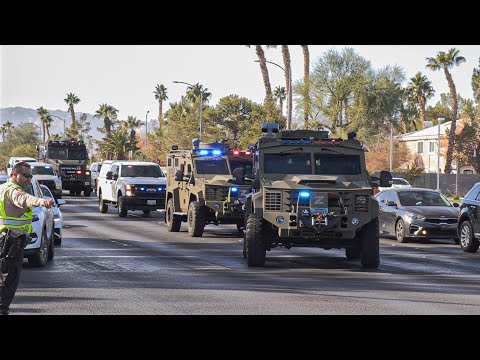 MASSIVE SWAT CONVOY!  SWAT Units Responding Code 3 - Las Vegas Metro Police Department SWAT Team