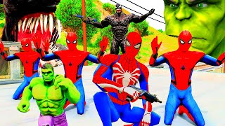 Siêu Nhân Người Nhện Giải Cứu Siêu Nhân Khổng Lồ, Spider man VS Venom, Hulk, Superheroes | tmphuong