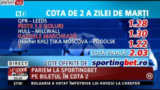 Biletul in COTA 2: Mix de evenimente, fotbal – tenis!