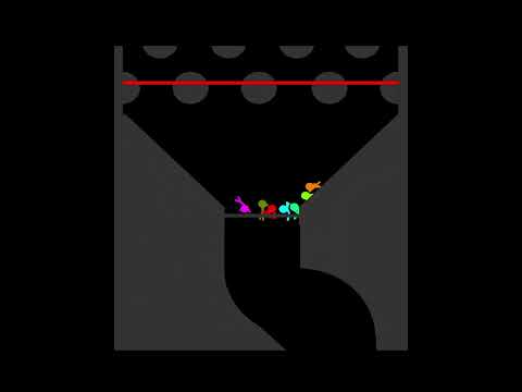 Shutter Crush Stick Man Survival Race in Algodoo #shorts