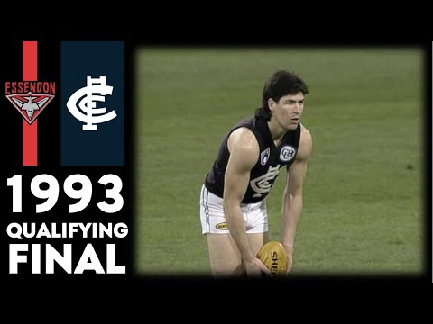 1993 AFL Qualifying Final - Essendon Vs Carlton (Extended Highlights)
