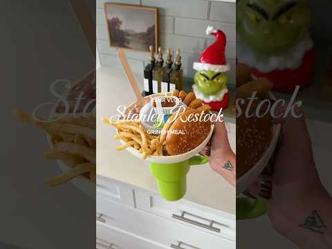 Grinch Happy Meal Stanley Restock 🍟💚🍔 #asmrrestock #restockingvideos #stanleytumbler