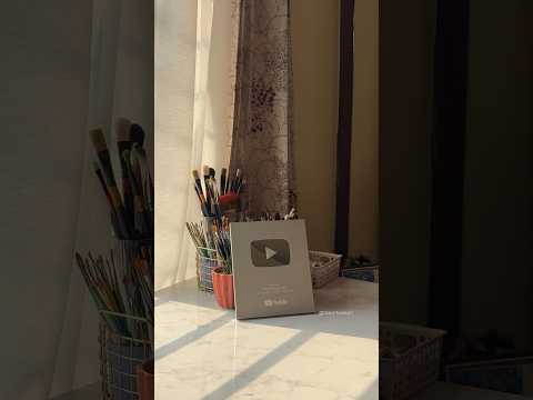 Unboxing My 100K Subscriber Silver Play Button❤️ #unboxingvideo #playbutton #100k #artist