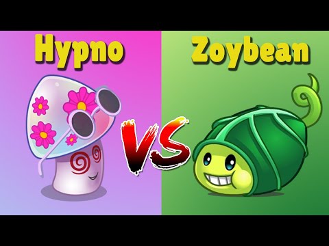 PvZ 2 Challenge - Hypno-shroom Max Level vs Zoybean Pod Max Level - Plant vs Plant - Who Best Plant?