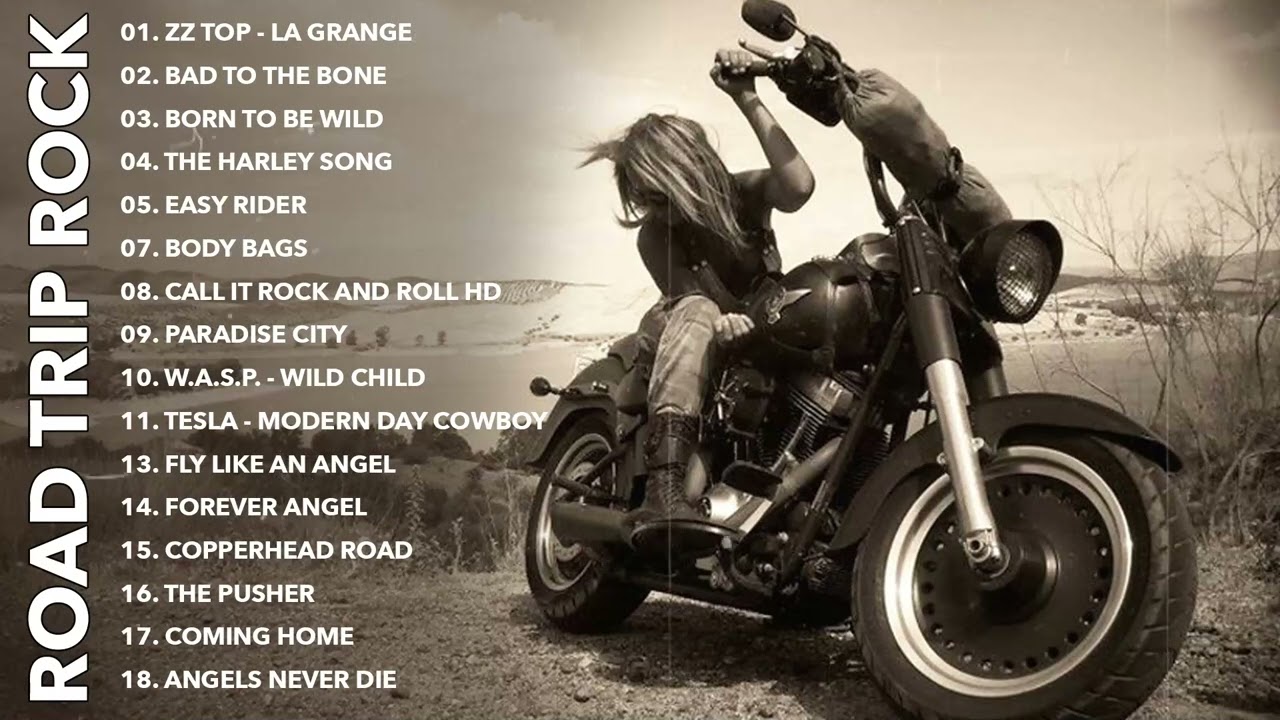 Best Road Trip Rock Songs || Best Driving Motorcycle Rock Songs All Time ~ Baker Road Trip 2023