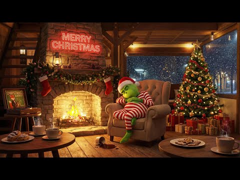 Best Christmas Music of All Time 🎄 Fireplace On, Christmas Playing