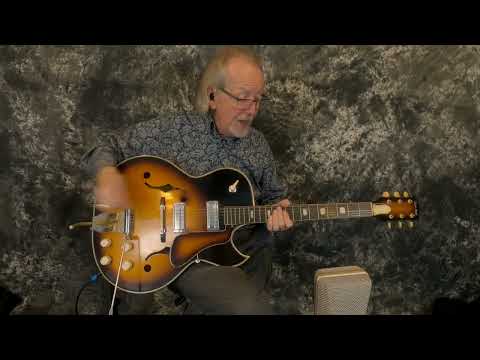 Video Demo 1967 Vintage RARE Zim Gar Kawai Japan Made ES 175 L5 Style Jazz Electric Guitar All Original New Strings Pro Setup Gigbag image 15