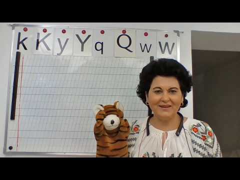 045, Lectii online, CLR, clasa I -  Literele K k Y y Q q W w de mana