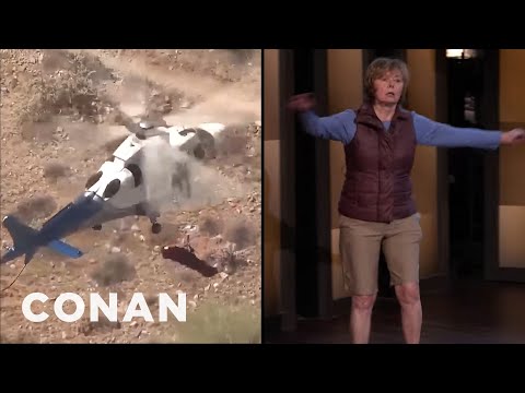 The Spinning Helicopter Woman's Turbulent Journey To CONAN | CONAN on TBS