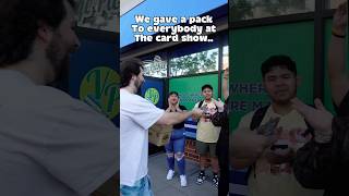 We gave a free pack to everybody at the card show #pokemon #pokemoncommunity #pokemoncards