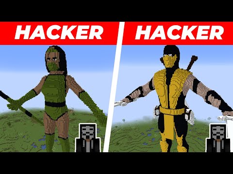 NotCyborg - Minecraft HACKER VS HACKER: Mortal Kombat BUILD CHALLENGE in Minecraft /Animation