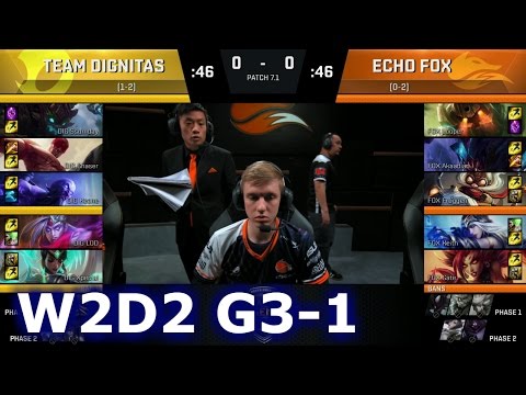 Dignitas vs Echo Fox Game 1 | S7 NA LCS Spring 2017 Week 2 Day 2 | DIG vs FOX G1 W2D2