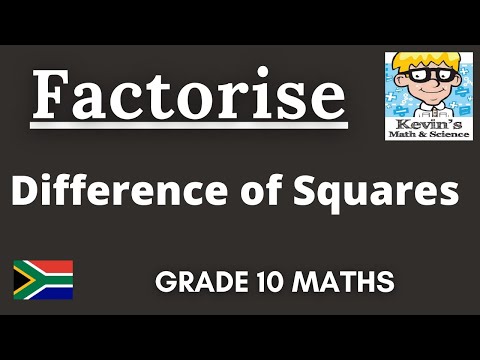 7) Difference of two squares | factorisation grade 10
