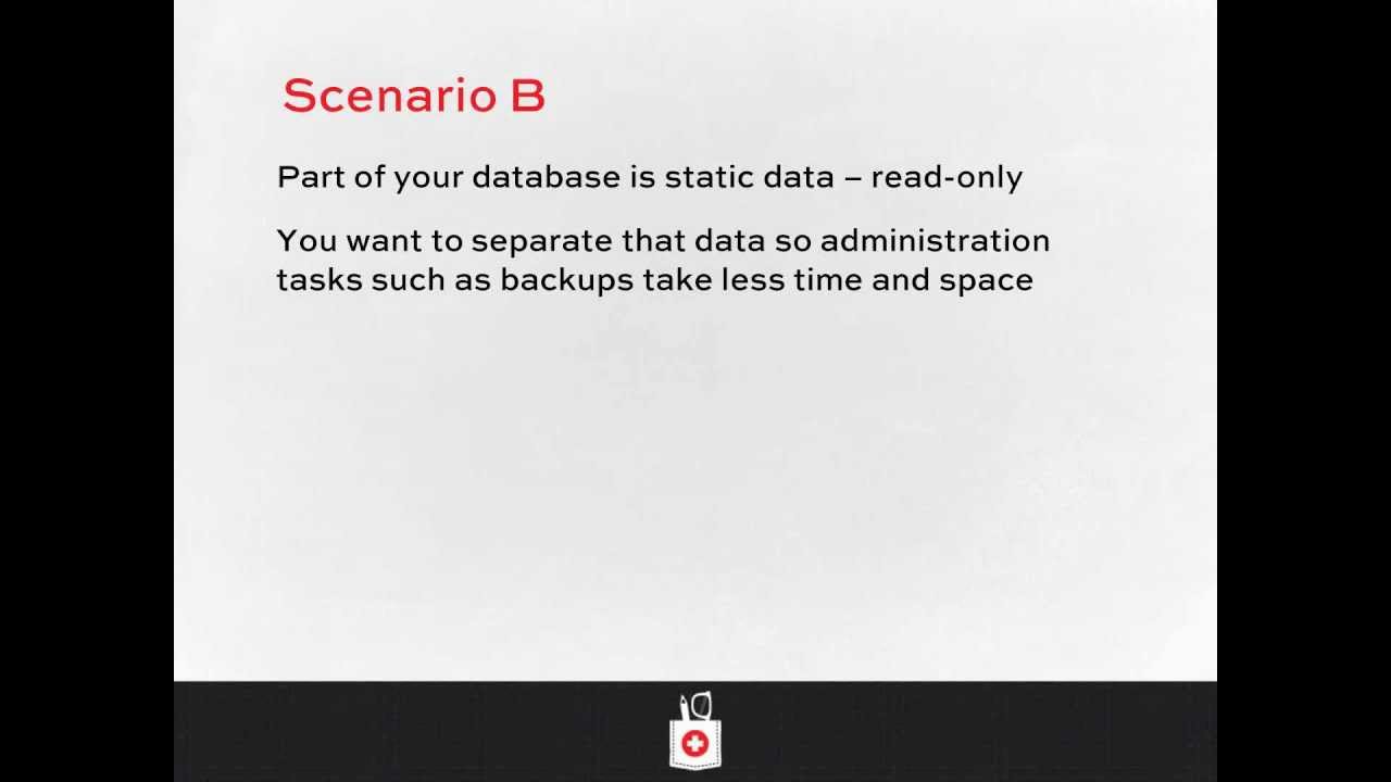 The What, Why, and How of Filegroups