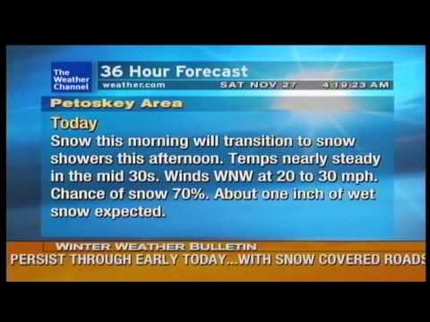 Petoskey Weatherstar XL- 11/27/10 Lake Effect Snow Warning Update