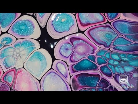 460 - Beautiful Bloom Coasters using up Paint | #sheleeart #bloom #colourarte #acrylicpouring