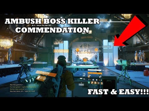 Get the Ambush Boss Killer Commendation FAST and EASY