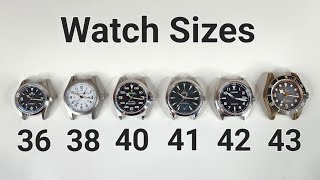 Watch Size Comparison - Different Watch Sizes Side by Side
