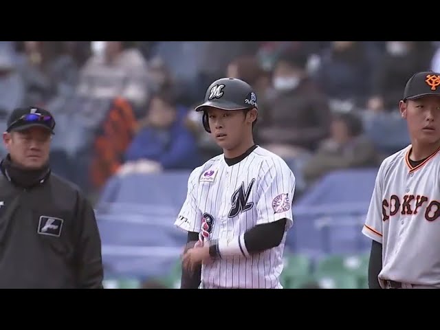 【5回裏】レギュラー奪取へ猛アピール!! マリーンズ・平沢が今日2本目のヒット!! 2018/3/7 M-G