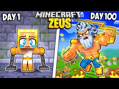 I Survived 100 Days as ZEUS in Minecraft