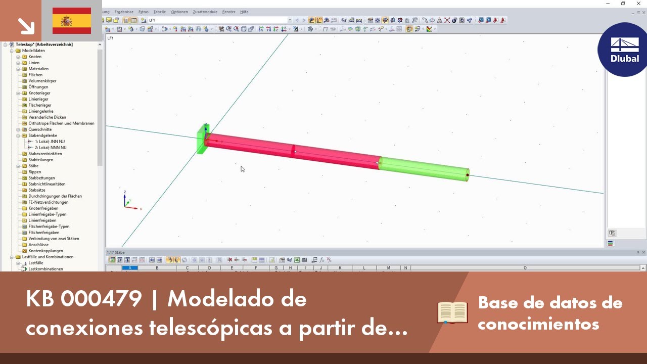 KB 000479 | Modelado de conexiones telescópicas a partir de elementos de barras