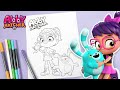 Coloring Abby Hatcher, Bozzly and Teeny Terry! - Learn Coloring with Abby Hatcher!