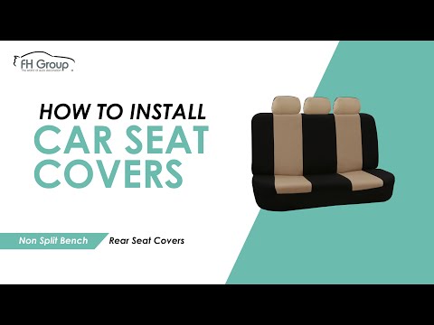 How to Install Solid Rear Bench Car Seat Covers | FH Group Auto - FB051