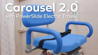 Carousel PowerSlide - Electric Transfer Bench with Swivel Seat