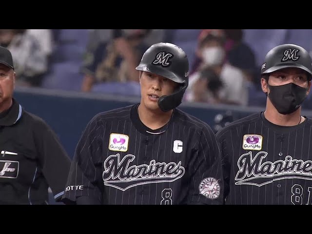 【6回表】マリーンズ・中村奨吾 ライトへのタイムリーヒットで追加点を奪う!! 2021年10月12日 オリックス・バファローズ 対 千葉ロッテマリーンズ