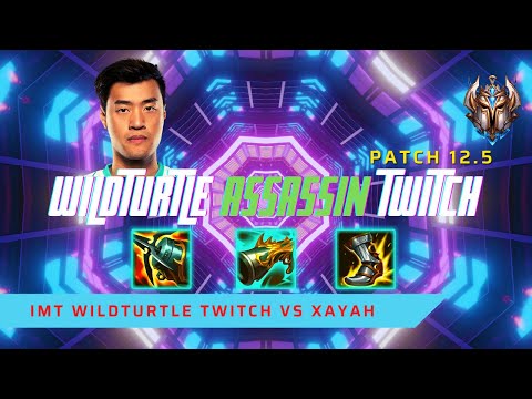 WILDTURTLE ASSASSIN TWITCH! - IMT WildTurtle Plays Twitch AD Carry vs Xayah! | LoL Patch 12.5