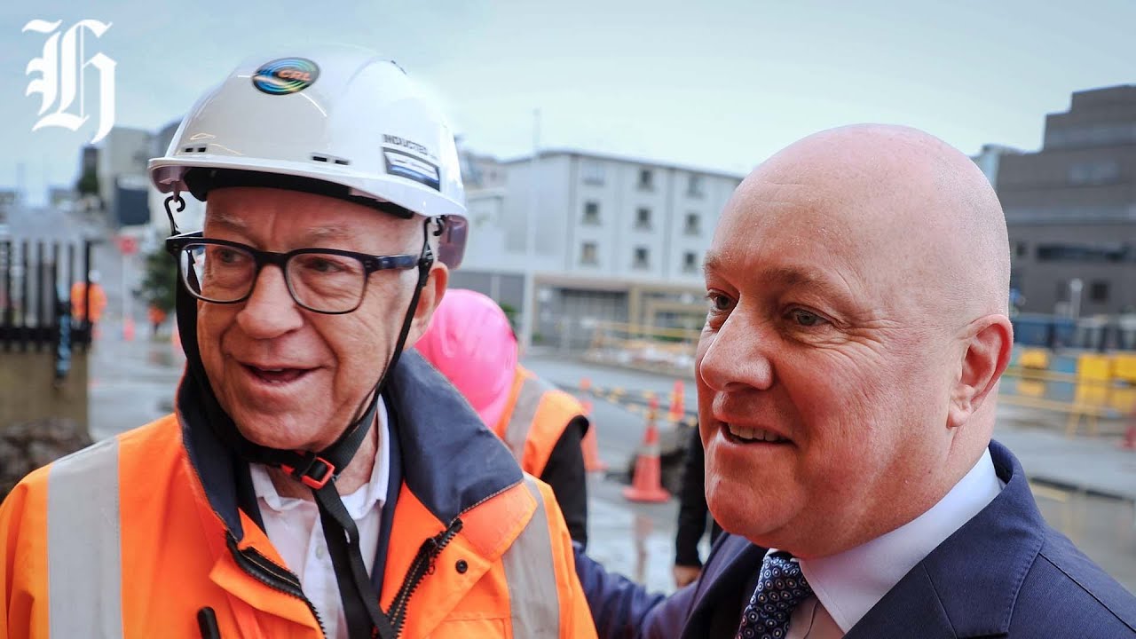 VIPs board first passenger train on Auckland’s City Rail Link
