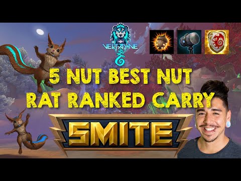 5 NUT BEST NUT | RATATOSKR RANKED CARRY | Smite Patch 7.10