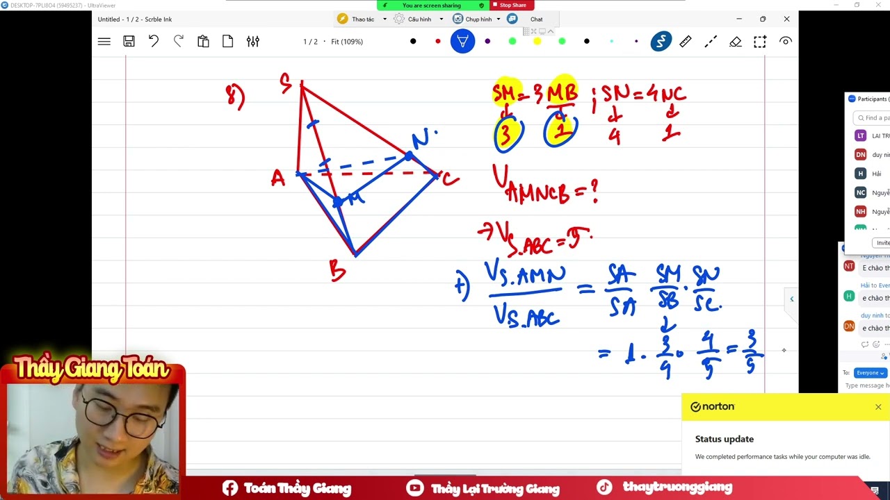 TỔNG ÔN TỶ LỆ THỂ TÍCH BUỔI 1