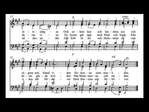 Sommarpsalm (W. Åhlén) Score Animation