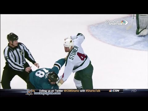 Clayton Stoner vs Mike Brown Jan 25, 2014