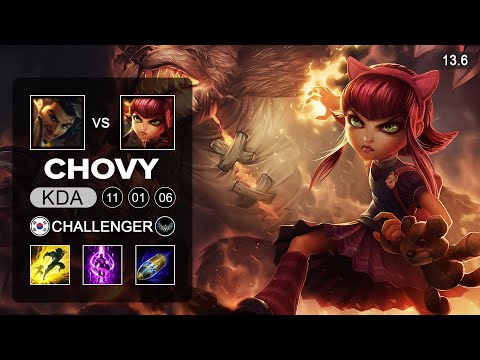Chovy Annie vs Mid - KR Challenger - Patch 13.6 Season 13