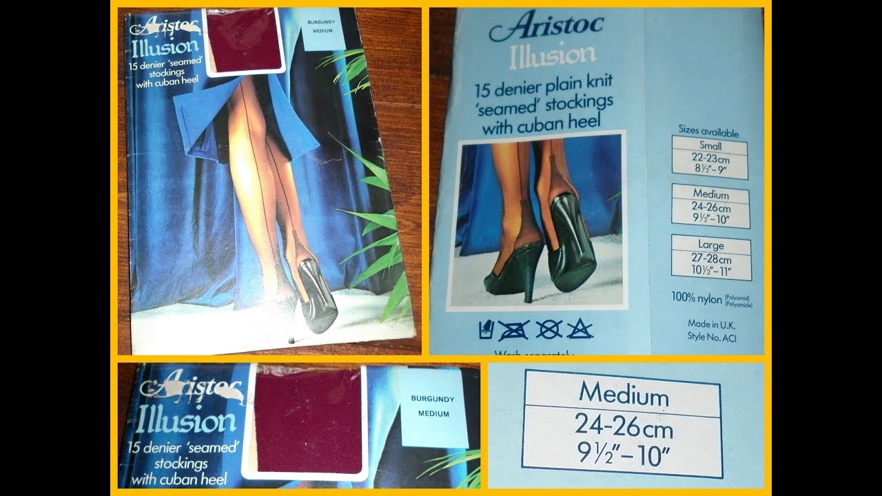 Vintage Stockings Aristoc Illusion 15 Denier Seamed Cuban Heel Fetish BNIP