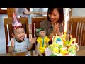 Monkey Puka happily celebrated his 1st birthday with his family
