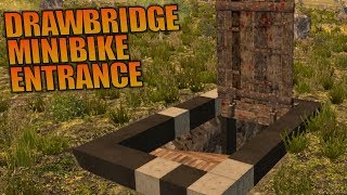 DRAWBRIDGE MINIBIKE ENTRANCE | 7 Days to Die | Let&#39;s Play Gameplay Alpha 16 | S16.4E33