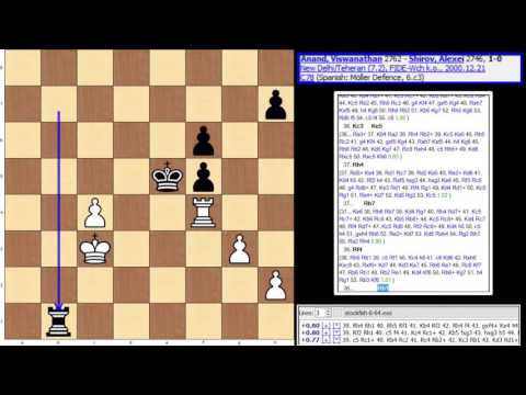 FIDE World Championship 2000 - Finals - Game 2 - Anand, Viswanathan - Shirov, Alexei