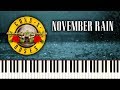 GUNS N' ROSES - NOVEMBER RAIN - Piano Tutorial