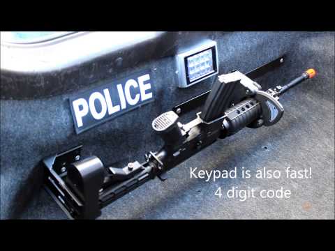 Police Vehicle Electronic Rifle Rack - RFID