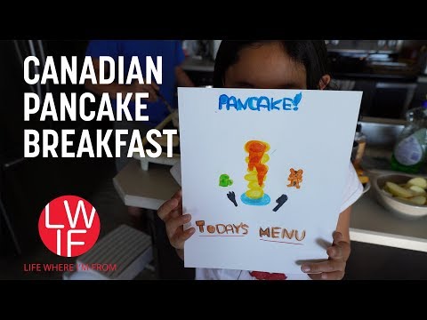 我が家のカナダパンケーキ朝食はこんな感じ (What Our Canadian Pancake Breakfast is Like)