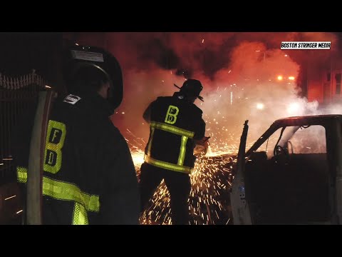 Boston Fire Department Extinguishes Vehicle Fire - May 5, 2020