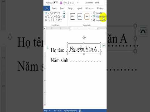 Cách viết chữ trên dấu chấm trong Word