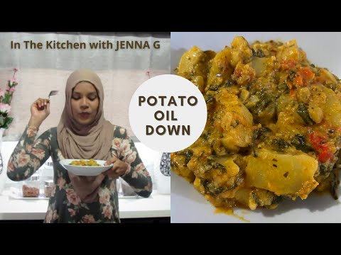 Potato Oil Down Recipe | Trinidad | Caribbean Food | In The Kitchen With Jenna G